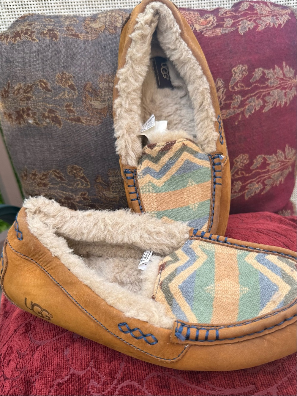 UGG Tan Suede Slip-On Loafers